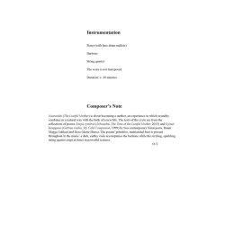 The Lustful Mother : Version with Piano and String Quartet - Score)