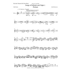 Songs of Solitude and Night (Recorder Part)