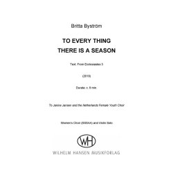 To Every Thing There Is A Season