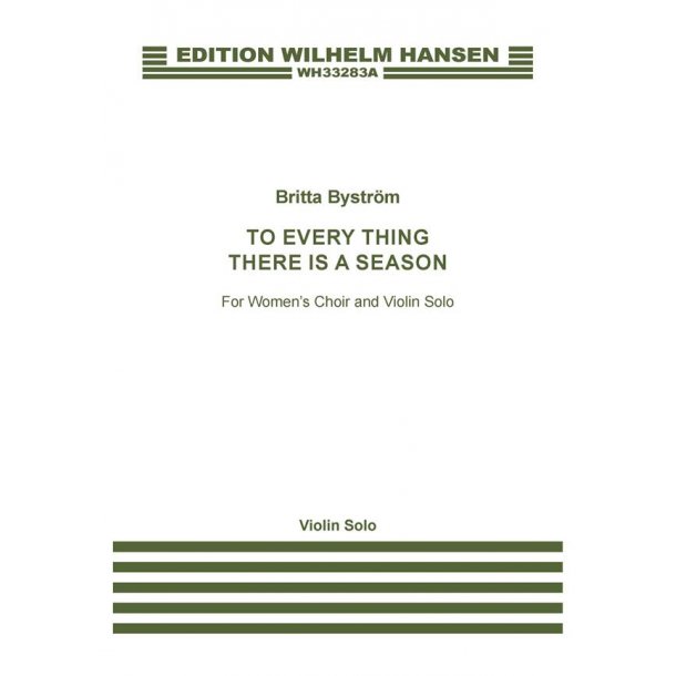To Every Thing There Is A Season : Violin Part
