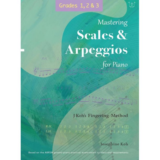 Scales and Arpeggios for Piano : J. Koh's Fingering Method, Grades 1,2 and 3