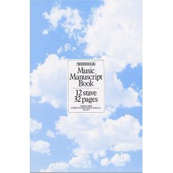 Woodstock Music Manuscript Paper: 12 Stave - 32 pages (A4 Spiral)