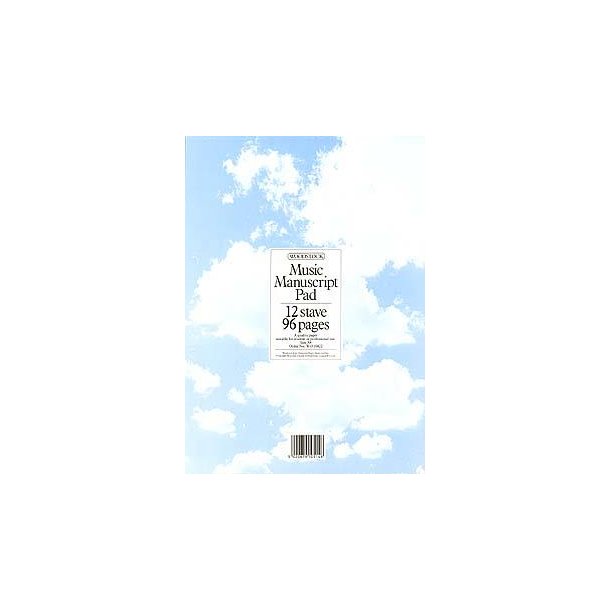 Woodstock Music Manuscript Paper: 12 Stave - 96 pages (A4)