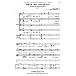 Who Killed Poor Robin : From Five American Songs