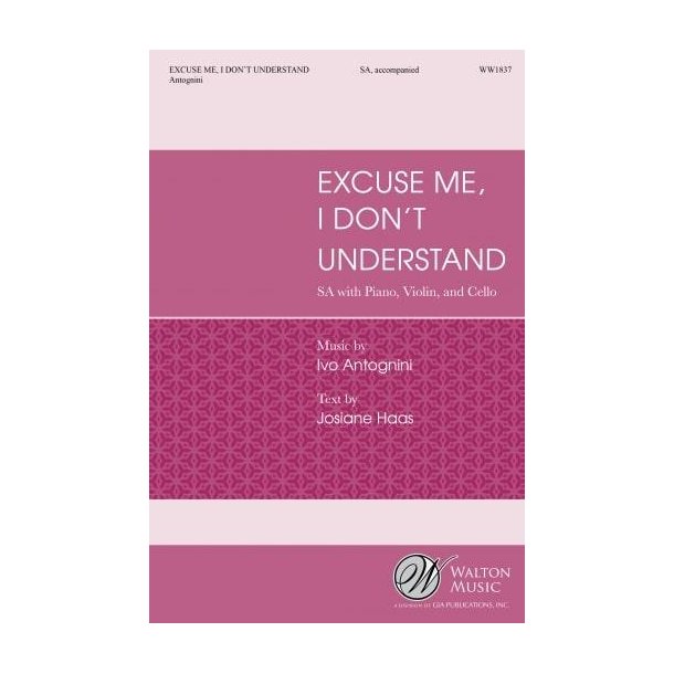 Excuse Me, I Don't Understand