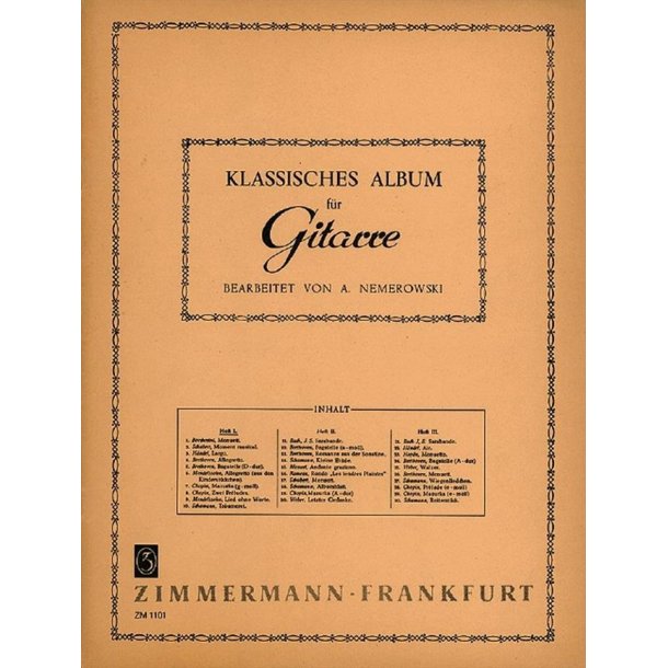 Klassisches Album Heft 1 Fr Gitarre
