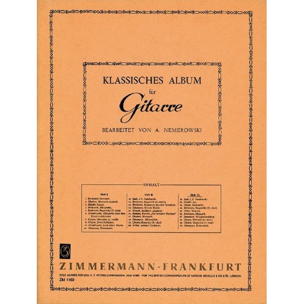 Klassisches Album Heft 3 Fr Gitarre