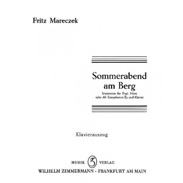 Sommerabend Am Berg Fr Alt-saxophon