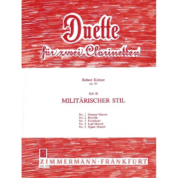 Kietzer: Duets Op 94 Book 3 - Military Style