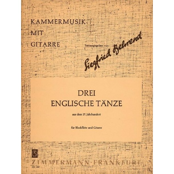 3 17th Century English Dances