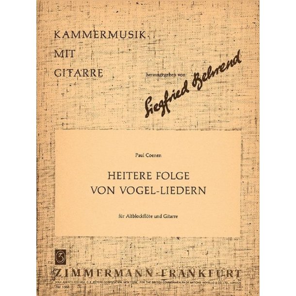 Heitere Folge Von Vogel-liedern Fr A