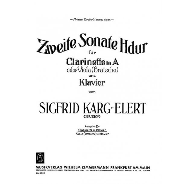 Sigfrid Karg-Elert: Sonata Op.139b