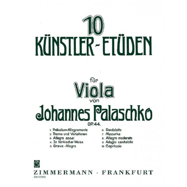 Zehn Knstler-etden Op. 44 Fr Viola