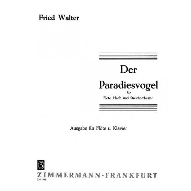 Der Paradiesvogel Fr Flte Und Klavie