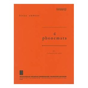 Vier Phonemata Fr Violoncello Solo