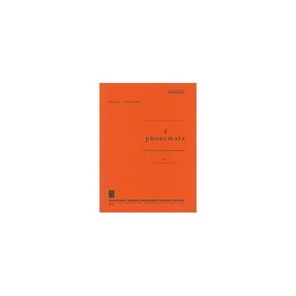 Vier Phonemata Fr Violoncello Solo