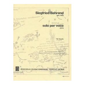 Solo Per Voce Fr Claudia