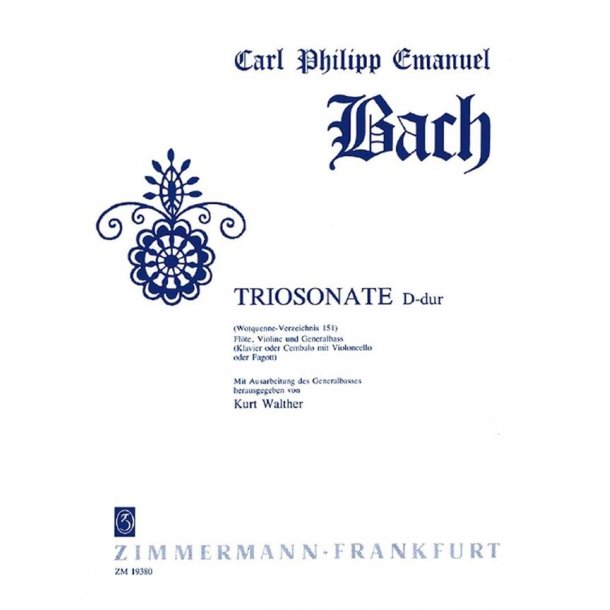 Carl Philipp Emanuel Bach: Trio Sonata In D WQ151