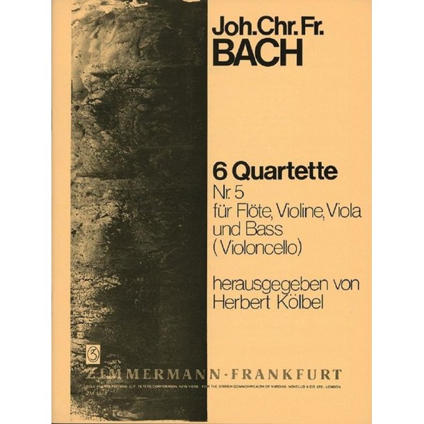 Bach, Jcf: Quartet No 5 F Major