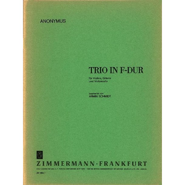 Trio F-dur Fr Violine, Gitarre Und V
