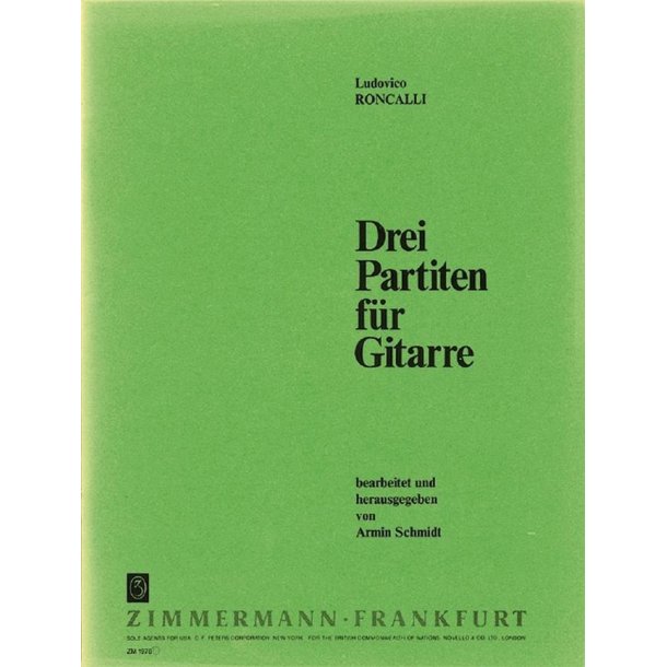 Ludovico Roncalli: Drei Partiten Fur Gitarre