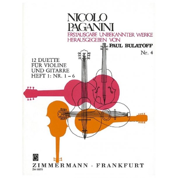 Nicolo Paganini: 12 Duette Fur Violine Und Gitarre, Heft 1: Nr. 1-6