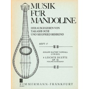 Johann Baptist Vanhal: 4 Easy Duets For 2 Mandolins Op.56