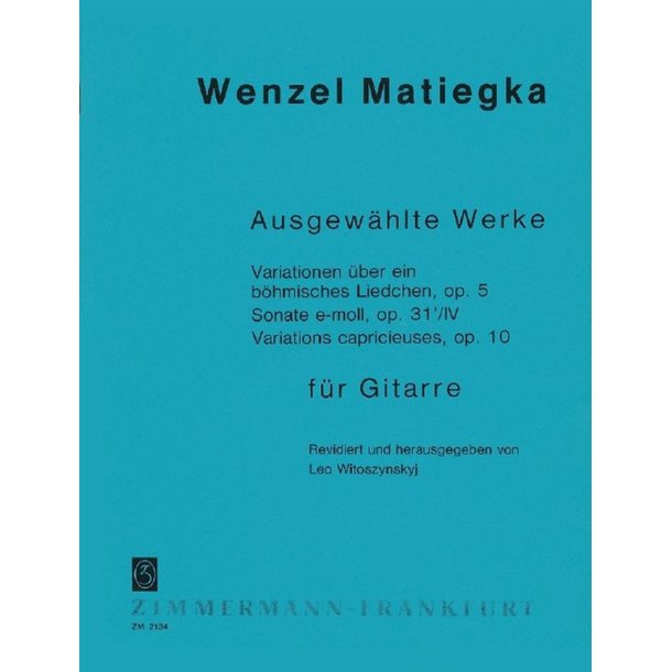 Matiegka: Variations, Sonata E Minor