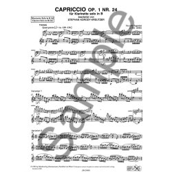 Niccolo Paganini: Capriccio Op.1 No.24 (Clarinet)