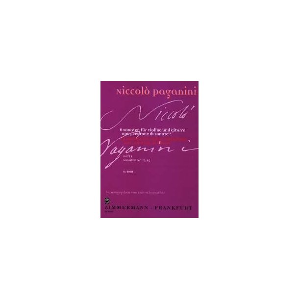 Niccolo Paganini: Centone Di Sonate Volume 1 (Violin/Guitar)