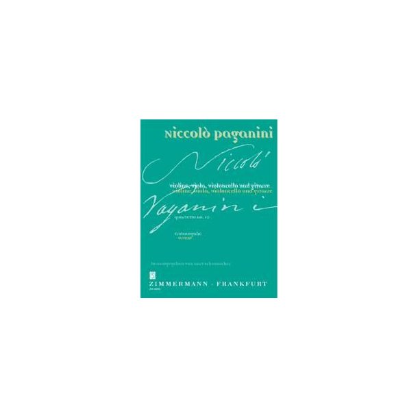 Niccolo Paganini: Quartet No.10 In A (Zimmermann Urtext Edition)