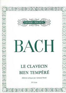 BACH CLAVECIN BIEN TEMPÉRÉ (LE) PIANO