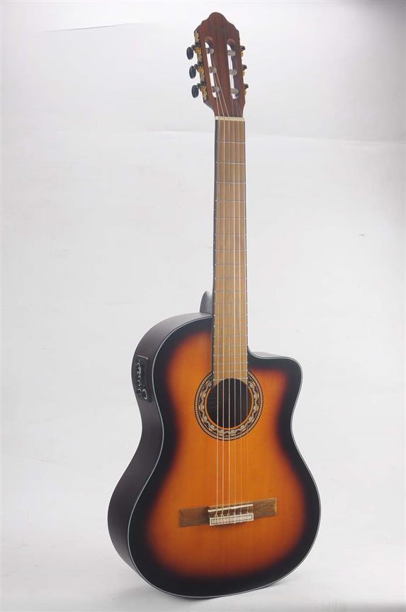 Valencia guitar 300 Series 4/4 Electro klassisk Guitar - Ant SB : with Cutaway - Spanske Guitarer(klassisk) -