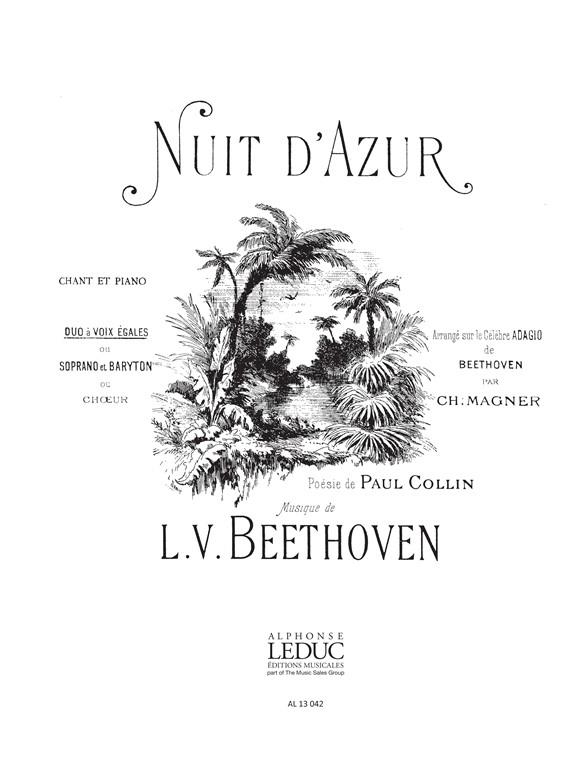 Ludwig van Beethoven: Nuit d'Azur (Choral-Mixed accompanied)