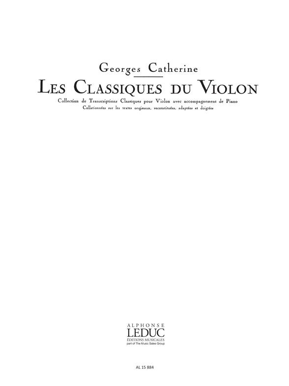 Jean Baptiste Lully: Marche triomphale (Classiques No.113) (Violin & Piano)