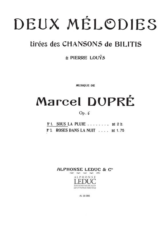 Marcel Dupré: Sous la Pluie Op.6, No.3 (sop) (Voice & Piano)