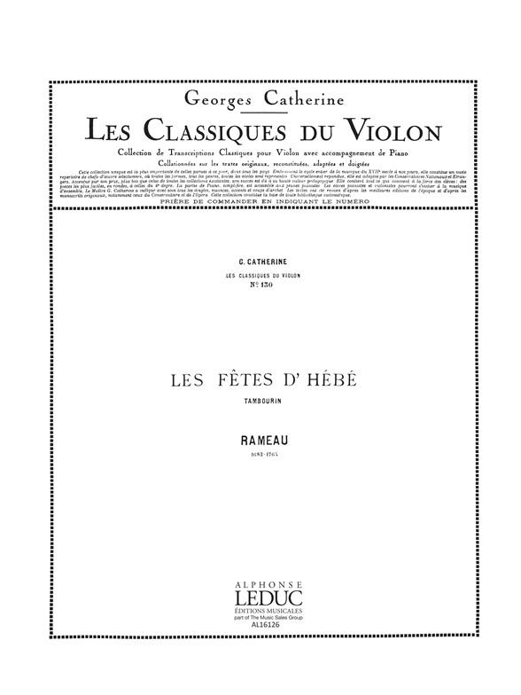 Jean-Philippe Rameau: Tambourin (Classiques No.130) (Violin & Piano)