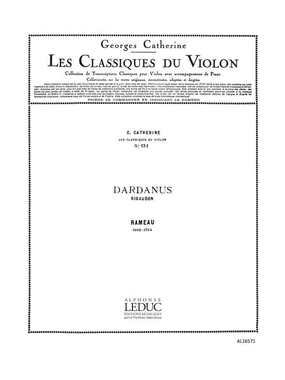 Jean-Philippe Rameau: Rigaudon (Classiques No.131) (Violin & Piano)