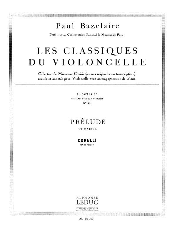 Arcangelo Corelli: Prélude in C major (Classiques No.29) (Cello & Piano)