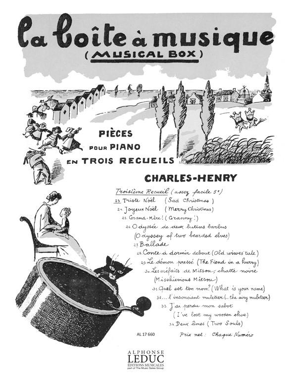 Charles-Henry Boite A Musique No 23 Triste Noel Piano Book