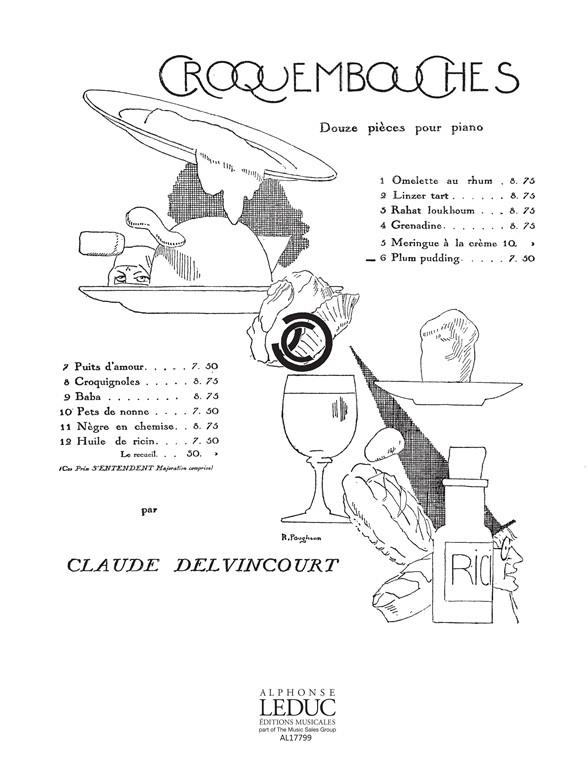 Claude Delvincourt: Croquembouches No.6: Plum Pudding (Piano solo)