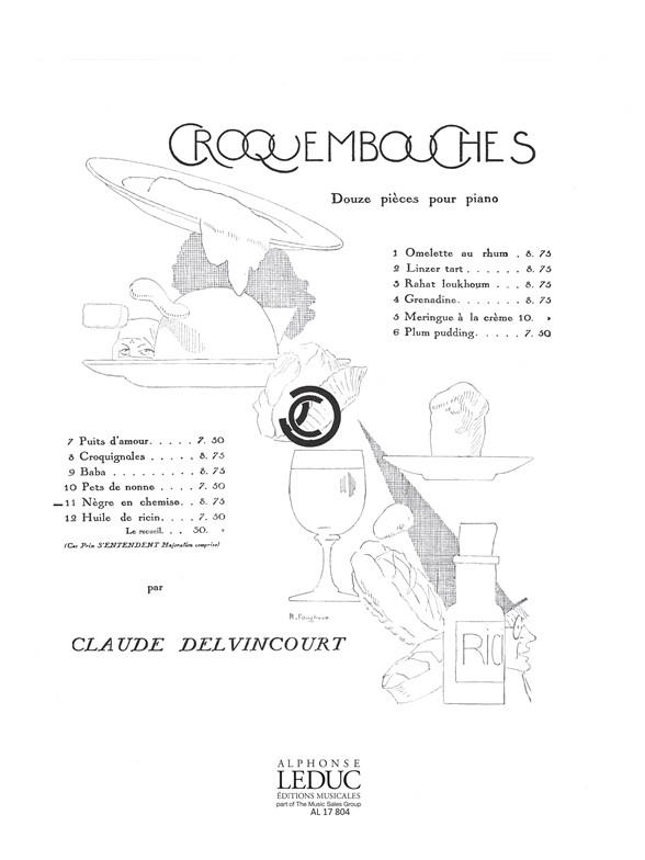 Claude Delvincourt: Croquembouches No.11: Nègre en chemise (Piano solo)