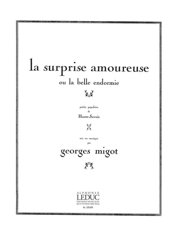 Migot Surprise Amoureuse Ou La Belle Endormie Voice & Piano Book