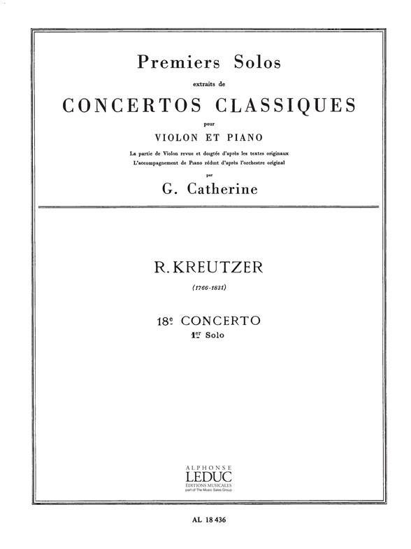 Rodolphe Kreutzer: Solo No.1 from Concerto No.18 in E minor (Violin & Piano)