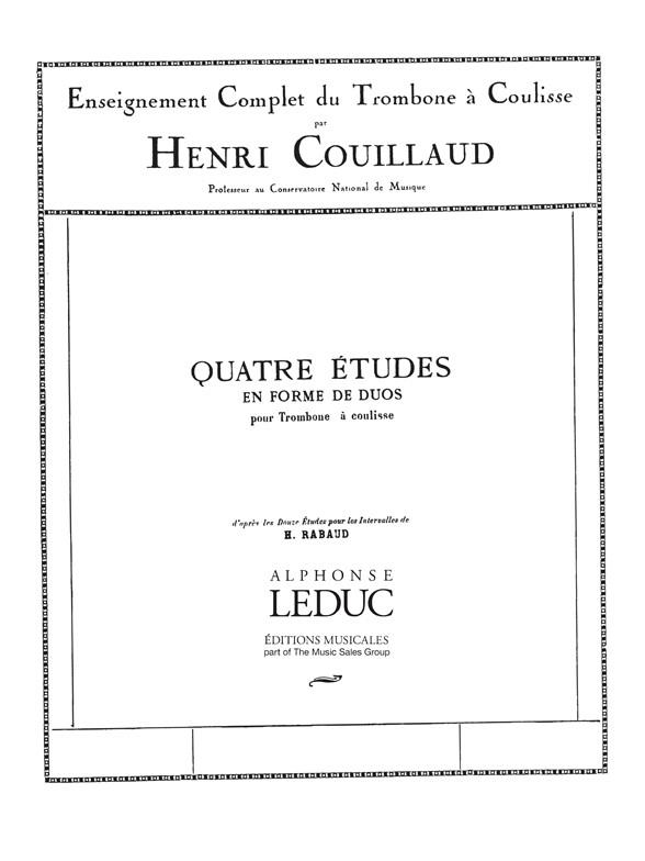 Henri Couillaud: 4 Etudes en Forme de Duos (Trombones 2)