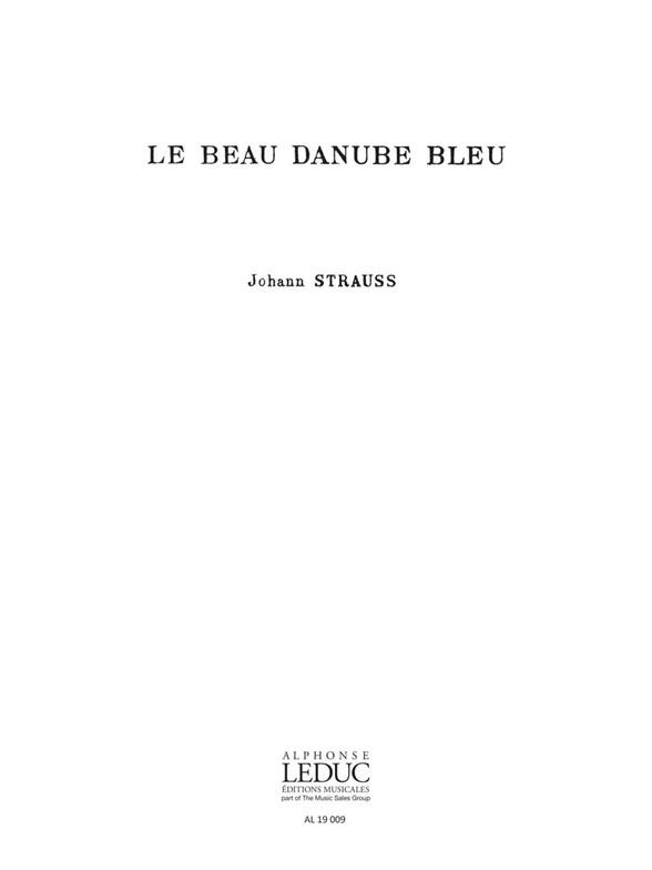 Strauss J. Darcieux Beau Danube Bleu 4 Part Male Choir A Cappella