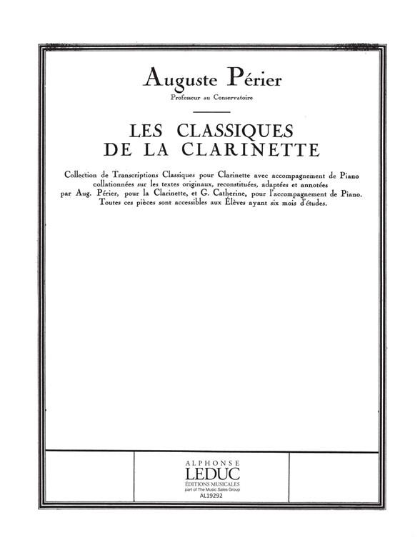 Jean Baptiste Lully: Sarabande et Gavotte (Classiques No.84) (Clarinet & Piano)