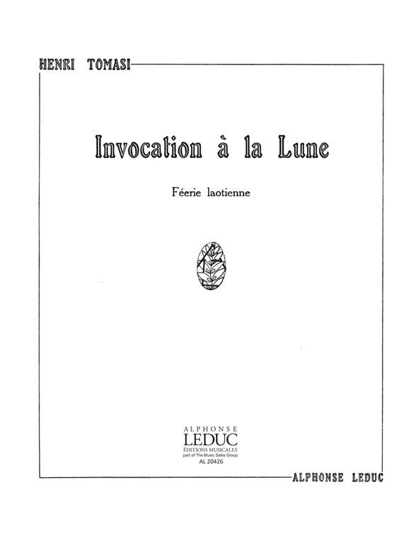 Henri Tomasi: Invocation à la Lune (low) (Voice & Piano)