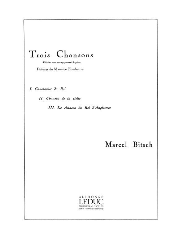 Marcel Bitsch: 3 Chansons sur des Poèmes de M.Fombeure (bass) (Voice & Piano)