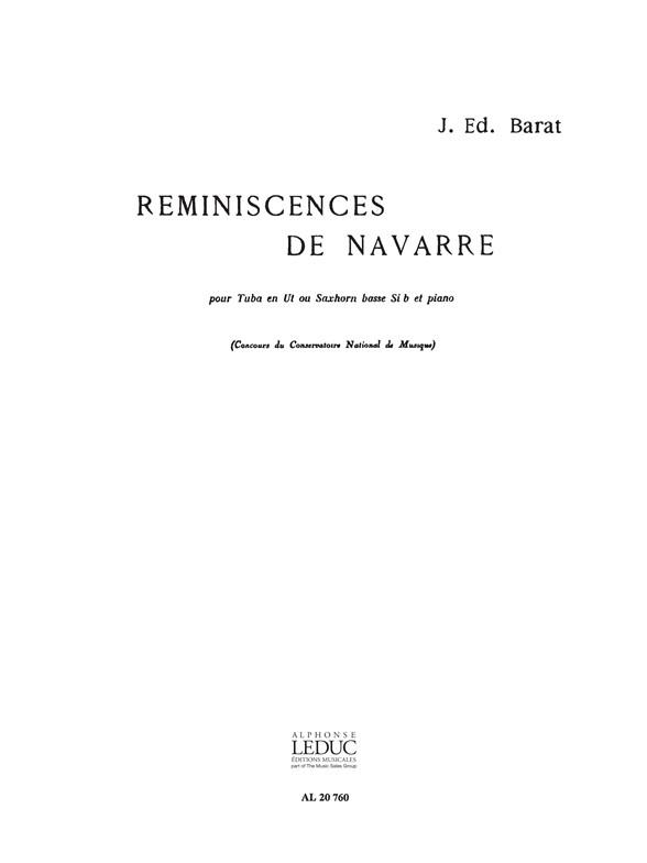 Jacques Ed. Barat: Réminiscences de Navarre (Tuba & Piano)